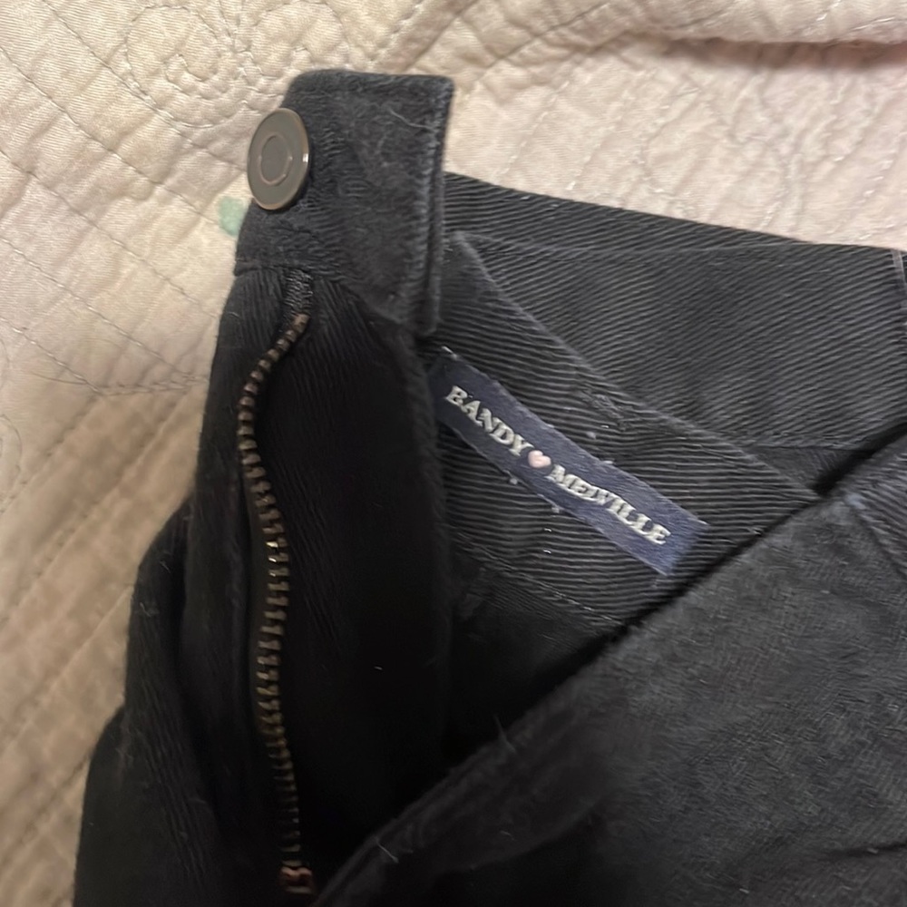black brandy melville jean mini skirt